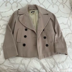 JCrew tan peacoat size 4
